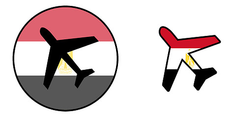 Image showing Nation flag - Airplane isolated - Egypt