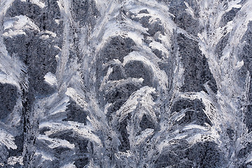 Image showing patterns of frost on the glass