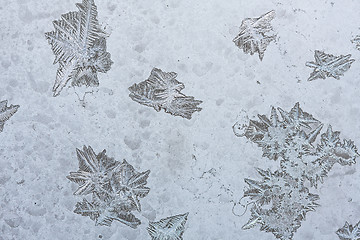 Image showing patterns of frost on the window