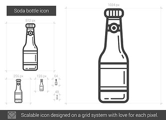 Image showing Soda bottle line icon.