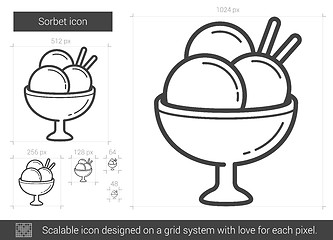 Image showing Sorbet line icon.