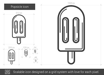 Image showing Popsicle line icon.