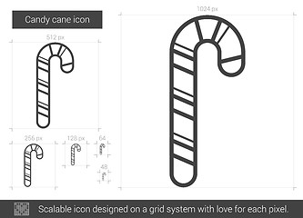 Image showing Candy cane line icon.