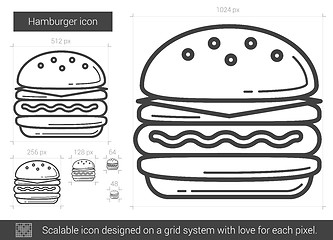 Image showing Hamburger line icon.