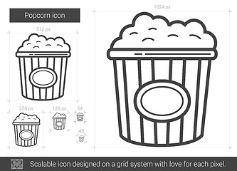 Image showing Popcorn line icon.