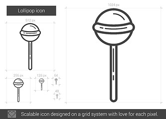 Image showing Lollipop line icon.