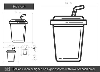 Image showing Soda line icon.