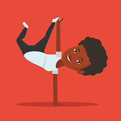 Image showing Young woman breakdancing vector illustration.