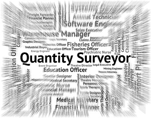 Image showing Quantity Surveyor Indicates Text Word And Employment