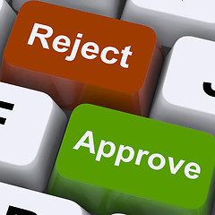 Image showing Approve Reject Computer Keys Showing Accept Or Decline