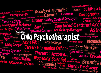 Image showing Child Psychotherapist Represents Personality Disorder And Child\'