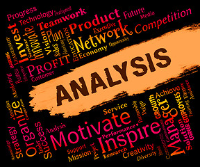 Image showing Analysis Words Indicates Data Analytics And Analyse