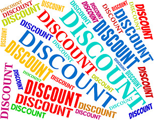 Image showing Discount Words Represents Promotion Promo And Bargain