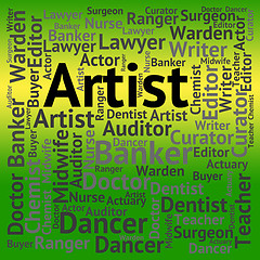 Image showing Artist Job Shows Employee Occupations And Painter