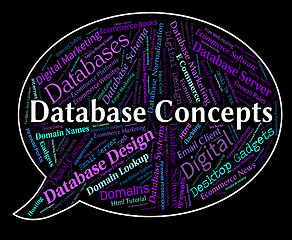 Image showing Database Concepts Means Idea Invention And Ideas