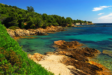 Image showing Mediterranean coast of French Riviera