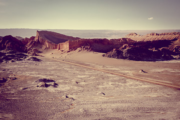 Image showing Valle de la Luna in San Pedro de Atacama, Chile