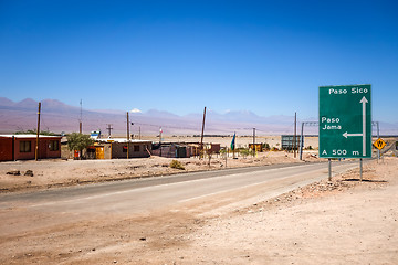 Image showing Road in San Pedro de Atacama, Chile