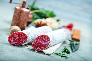 Image showing salami