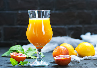 Image showing orange juice and orange