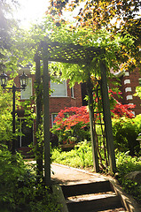 Image showing Front yard of a house