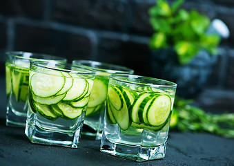 Image showing drink with cucumber