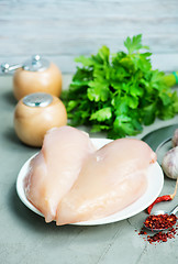 Image showing raw chicken fillet