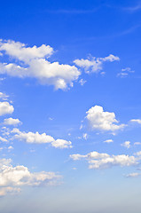 Image showing Blue sky with white clouds