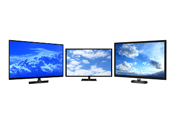 Image showing television sets isolated on white background