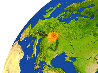 Image showing Country of Slovakia satellite view