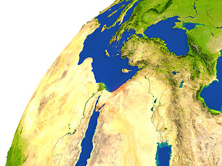 Image showing Country of Israel satellite view