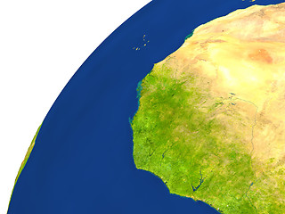 Image showing Country of Guinea satellite view