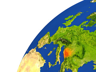 Image showing Country of Bosnia satellite view