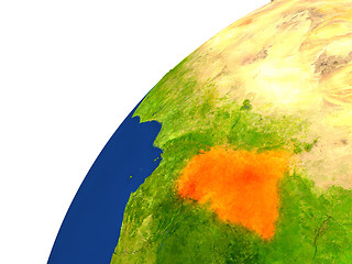 Image showing Country of Central Africa satellite view