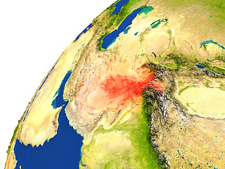 Image showing Country of Afghanistan satellite view