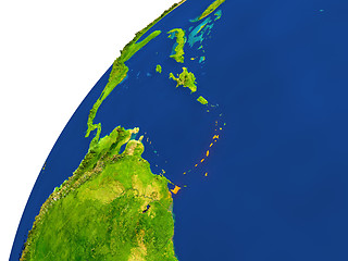 Image showing Country of Caribbean satellite view