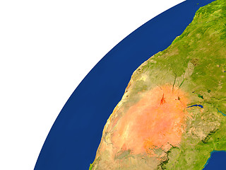 Image showing Country of Botswana satellite view