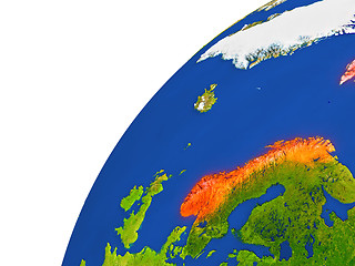 Image showing Country of Norway satellite view