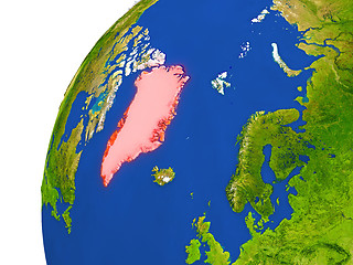 Image showing Country of Greenland satellite view