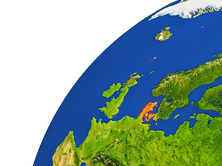 Image showing Country of Denmark satellite view