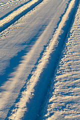 Image showing muddy road, winter