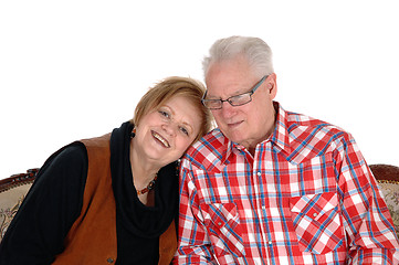 Image showing Lovely senior couple in closeup.