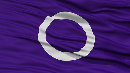Image showing Closeup of Maebashi Flag, Capital of Japan Prefecture