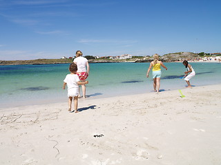 Image showing children on beach
