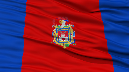 Image showing Closeup Quito City Flag, Ecuador