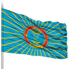 Image showing Astana City Flag on Flagpole