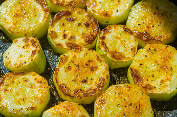 Image showing Fried zucchini, close-up