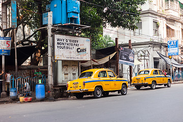 Image showing Taxis in Kolkata (Calcutta)