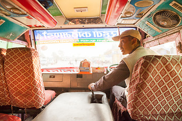 Image showing Nepali bus driver