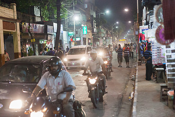 Image showing Night traffic, Kolkata (Calcutta)